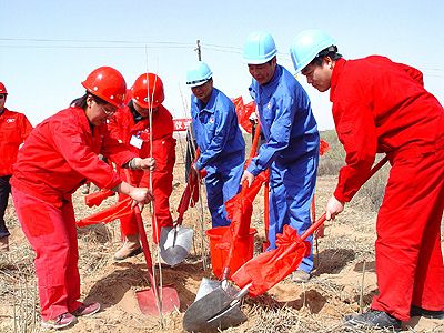 西气东输工程建设“绿色管道”(图)